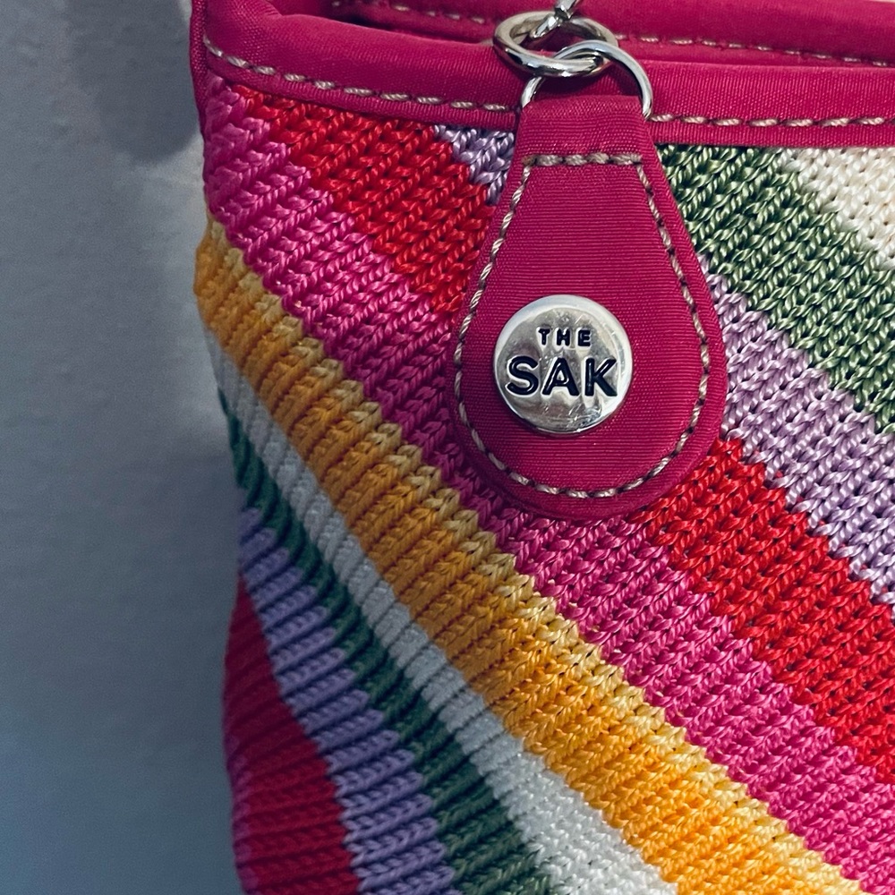 The Sak Pink Multicolor Diagonal Stripe Shoulder Bag - Picture 6 of 9